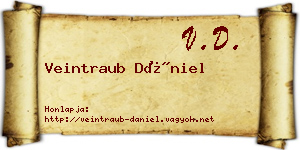Veintraub Dániel névjegykártya